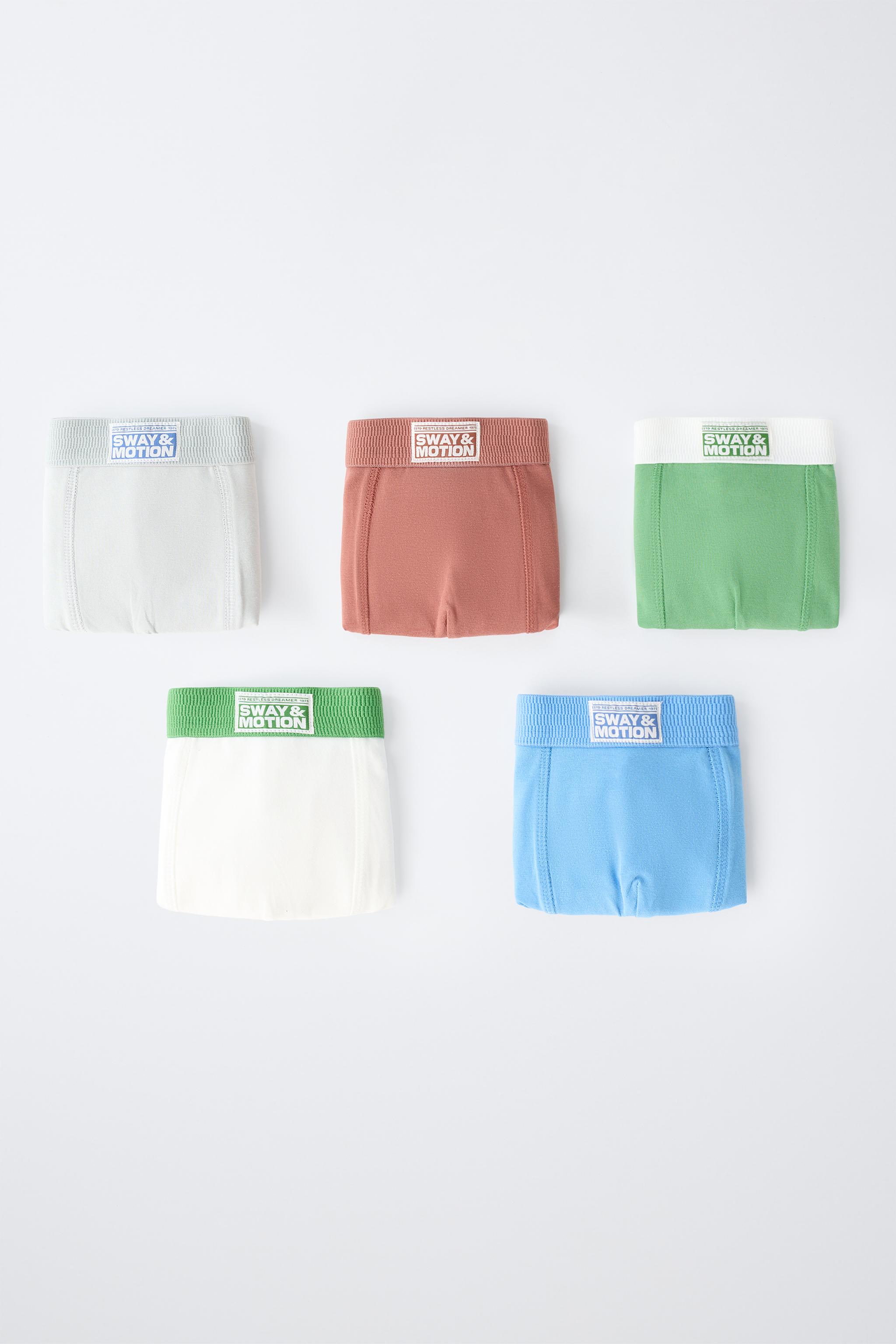 6-14 YEARS / FIVE-PACK OF TAGGED BOXERS